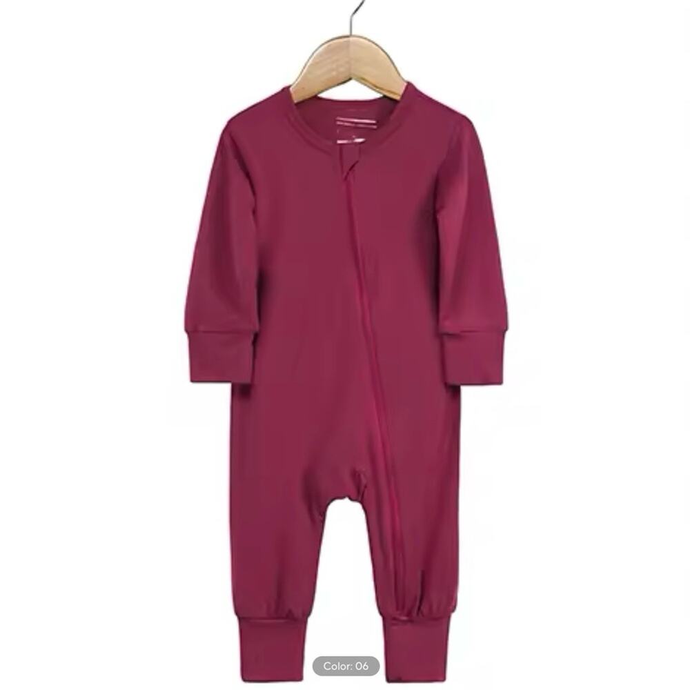 New baby bamboo fiber long romper sleeper 0-3 months